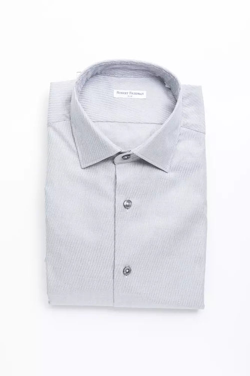 Robert Friedman Beige Cotton Men Shirt - ClickThatClicks 