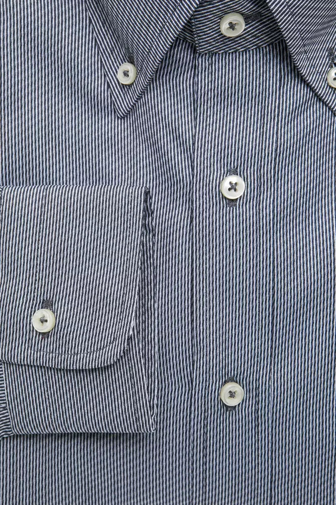 Robert Friedman Blue Cotton Men's Shirt - ClickThatClicks 