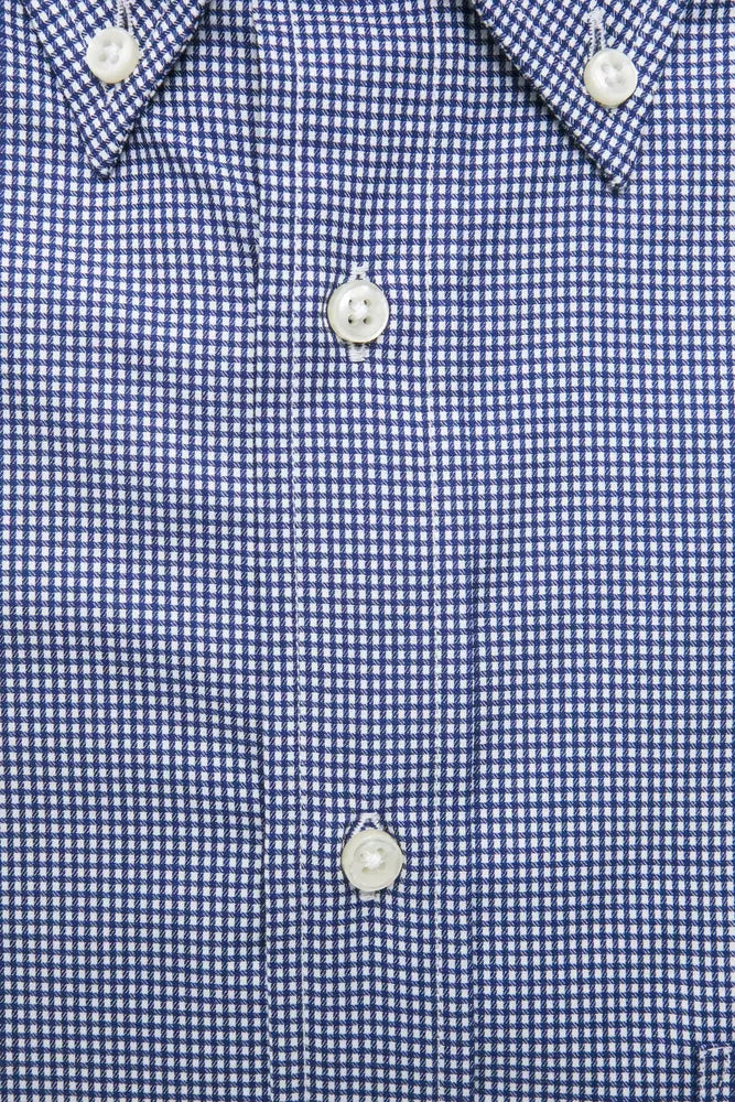 Robert Friedman Blue Cotton Men's Shirt - ClickThatClicks 