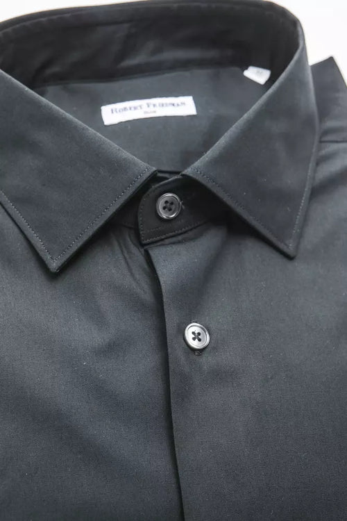 Robert Friedman Black Cotton Men's Shirt - ClickThatClicks 