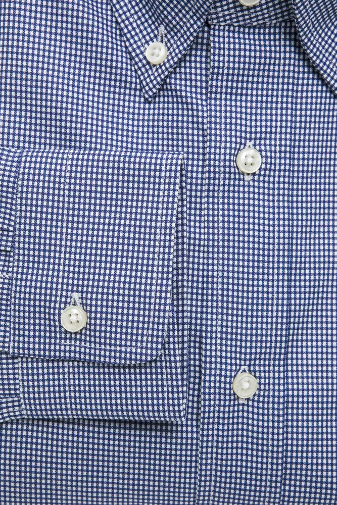 Robert Friedman Blue Cotton Men's Shirt - ClickThatClicks 