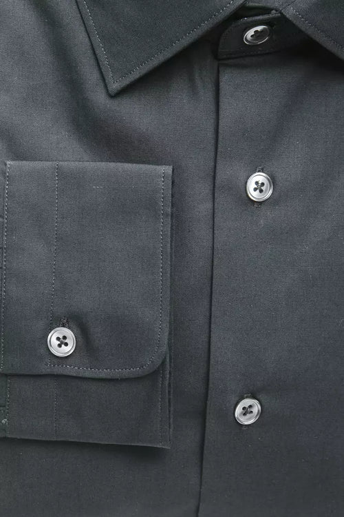 Robert Friedman Black Cotton Men's Shirt - ClickThatClicks 