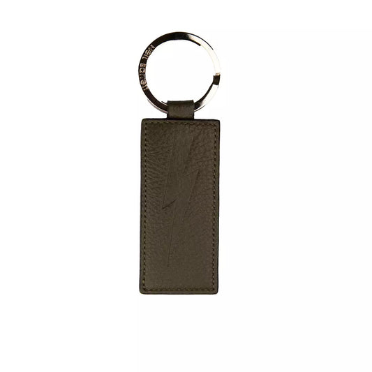 Neil Barrett Green Leather Men Keychain - ClickThatClicks 
