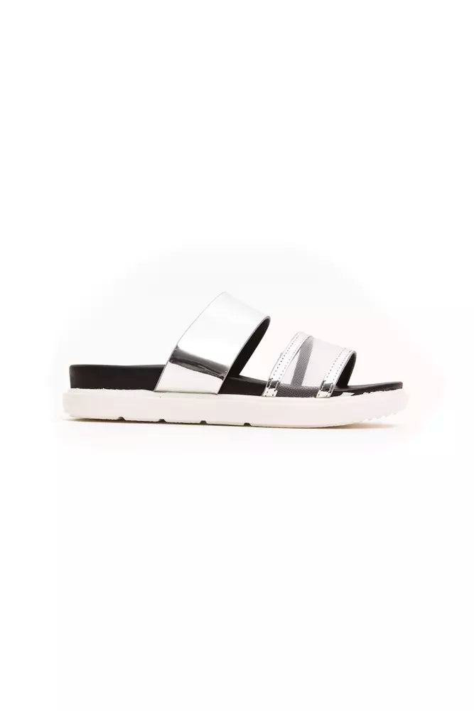Péché Originel Silver Polyethylene Women Sandal - ClickThatClicks 