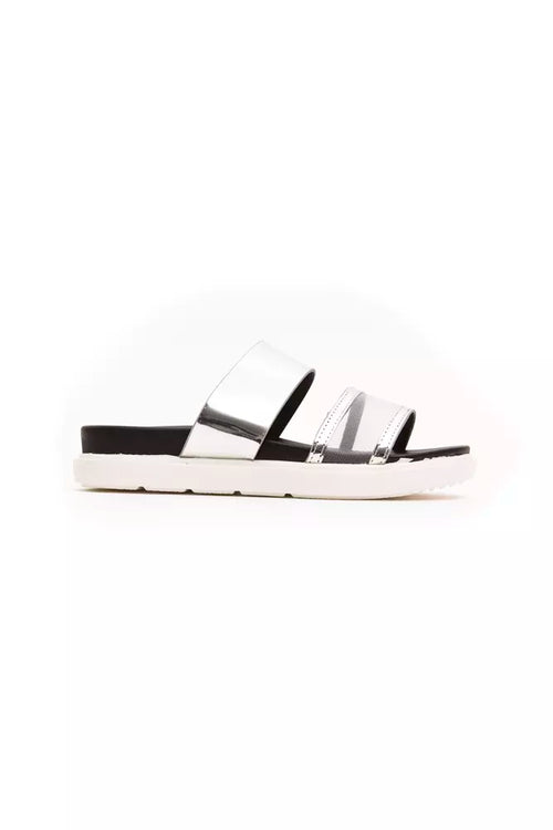 Péché Originel Silver Polyethylene Women Sandal - ClickThatClicks 