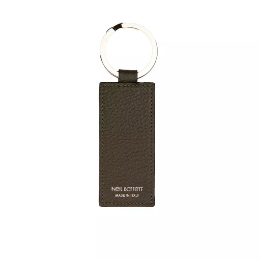 Neil Barrett Green Leather Men Keychain - ClickThatClicks 