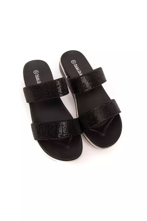 Péché Originel Black Textile Women Sandal - ClickThatClicks 