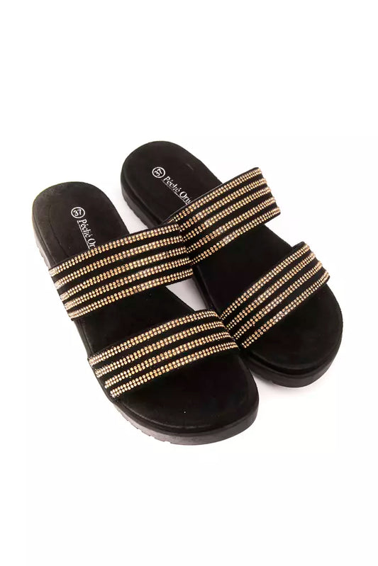 Péché Originel Gold Textile Women Sandal - ClickThatClicks 