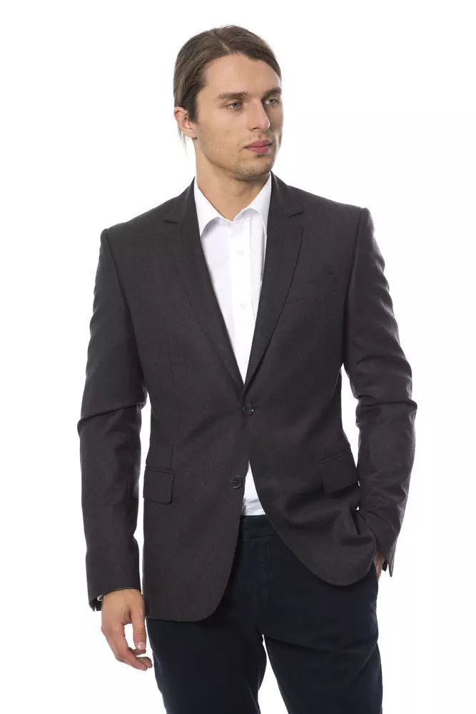 Verri Gray Wool Men Blazer - ClickThatClicks 