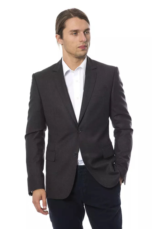 Verri Gray Wool Men Blazer - ClickThatClicks 