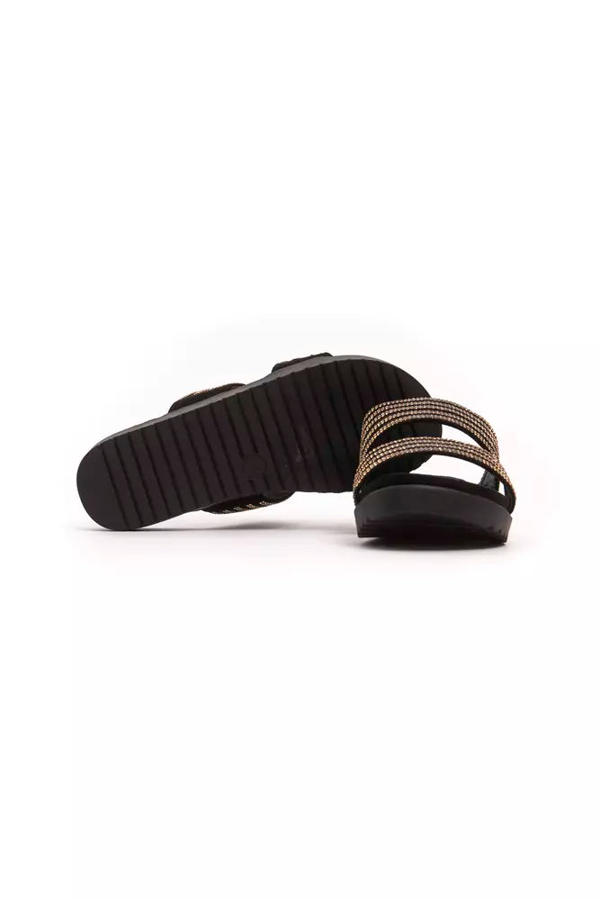 Péché Originel Gold Textile Women Sandal - ClickThatClicks 