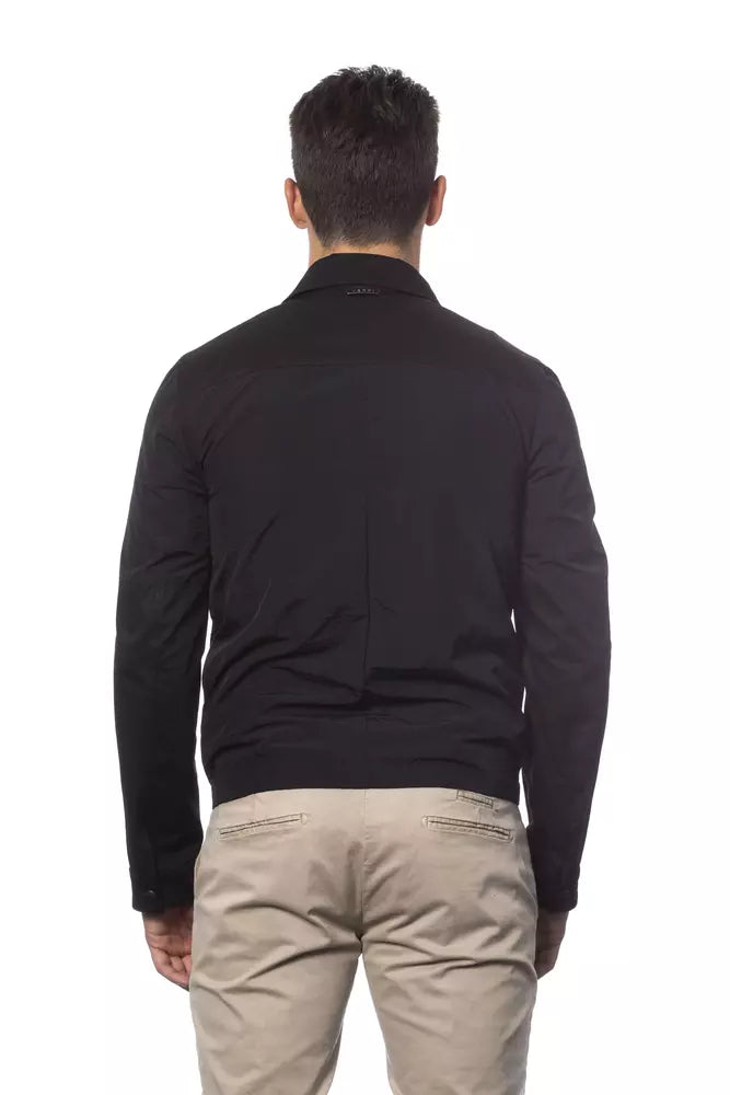 Verri Black Cotton Men Bomber Jacket - ClickThatClicks 
