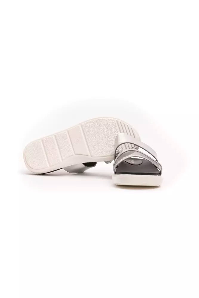 Péché Originel Silver Polyethylene Women Sandal - ClickThatClicks 