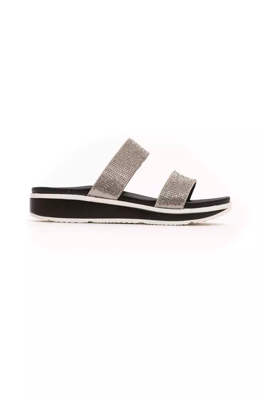 Péché Originel Silver Textile Women Sandal - ClickThatClicks 