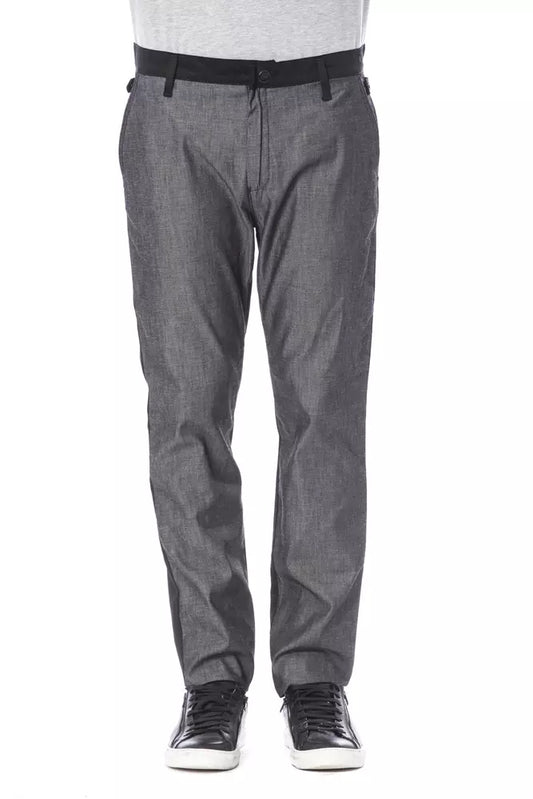 Verri Black Cotton Men's Pant - ClickThatClicks 