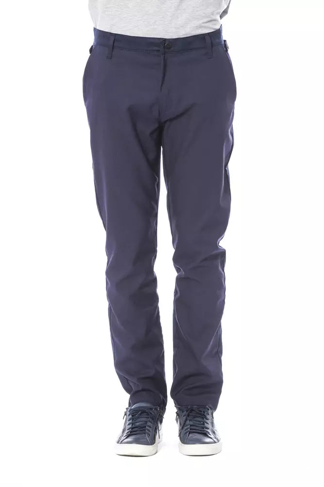 Verri Blue Polyester Men Pant - ClickThatClicks 