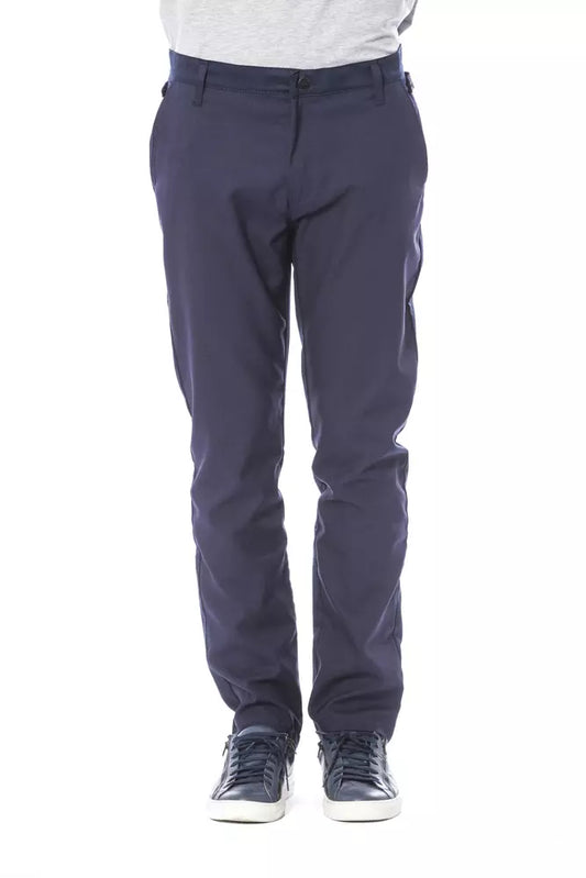 Verri Blue Polyester Men Pant - ClickThatClicks 