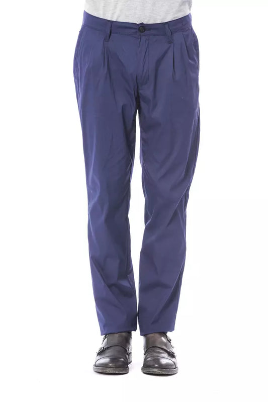 Verri Blue Cotton Men's Chino Pant - ClickThatClicks 