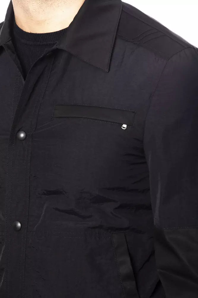 Verri Black Cotton Men Bomber Jacket - ClickThatClicks 