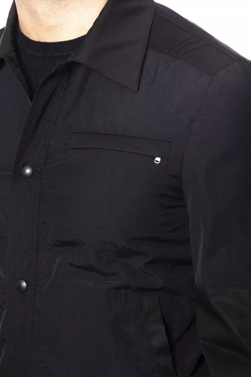 Verri Black Cotton Men Bomber Jacket - ClickThatClicks 
