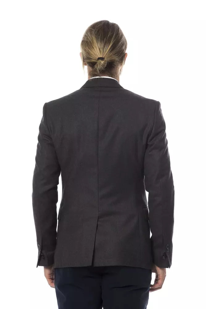 Verri Gray Wool Men Blazer - ClickThatClicks 