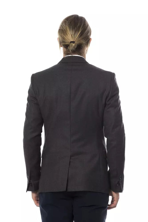 Verri Gray Wool Men Blazer - ClickThatClicks 