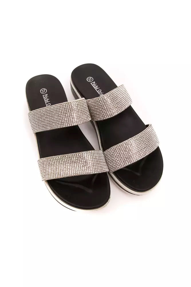 Péché Originel Silver Textile Women Sandal - ClickThatClicks 