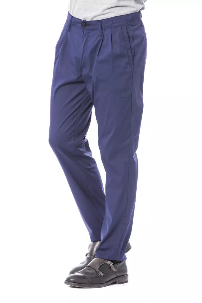 Verri Blue Cotton Men's Chino Pant - ClickThatClicks 