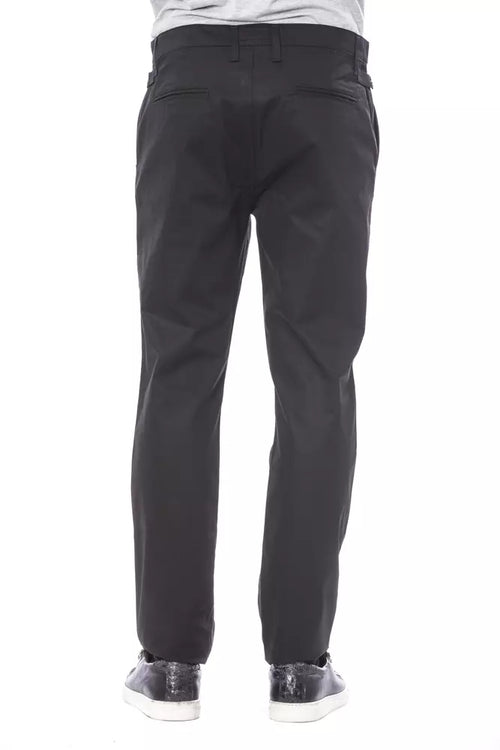Verri Black Cotton Men's Pant - ClickThatClicks 