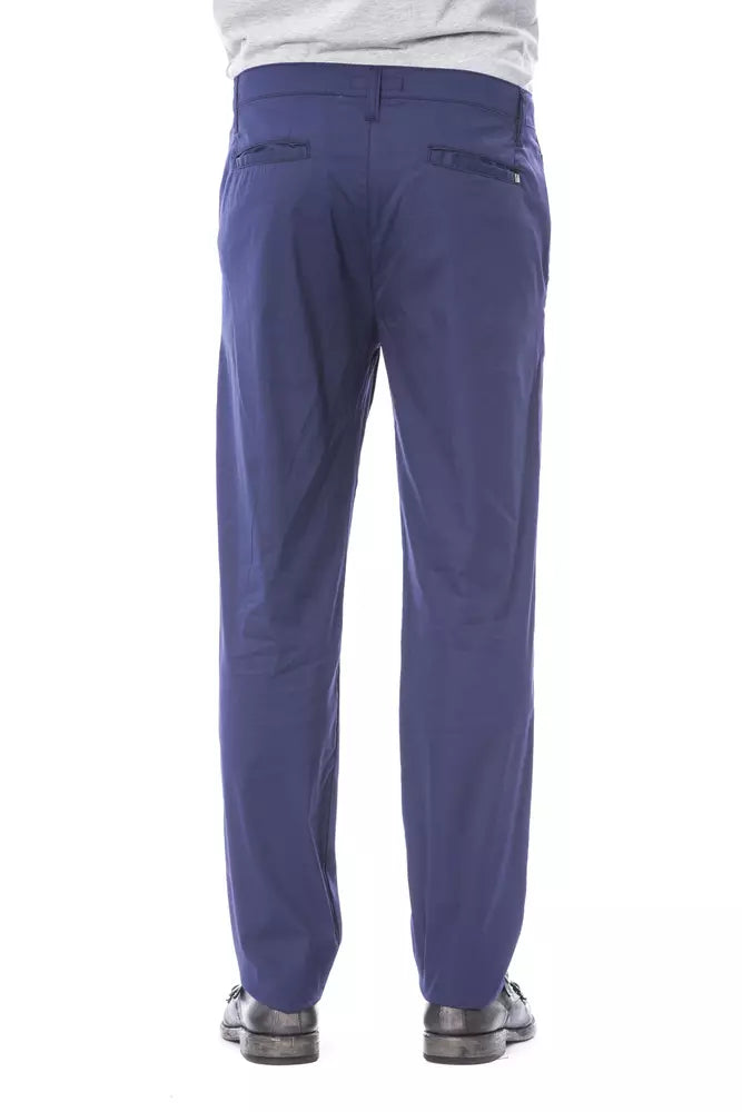 Verri Blue Cotton Men's Chino Pant - ClickThatClicks 