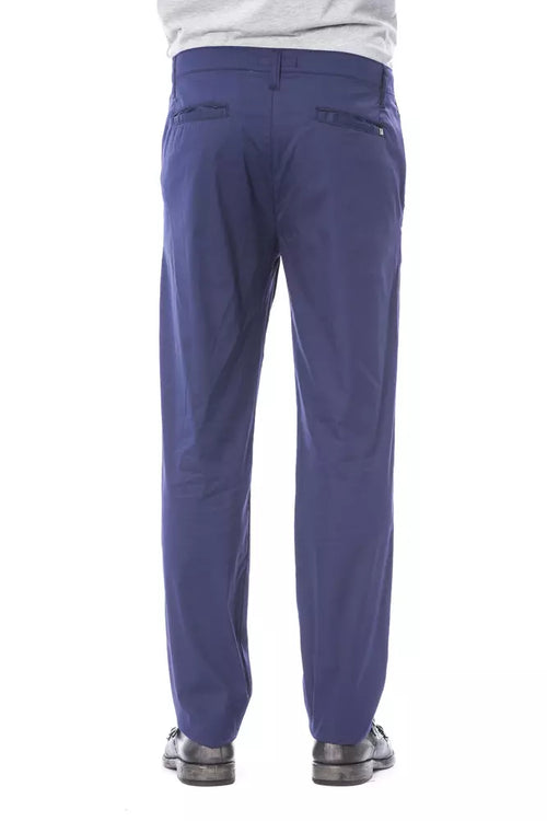 Verri Blue Cotton Men's Chino Pant - ClickThatClicks 