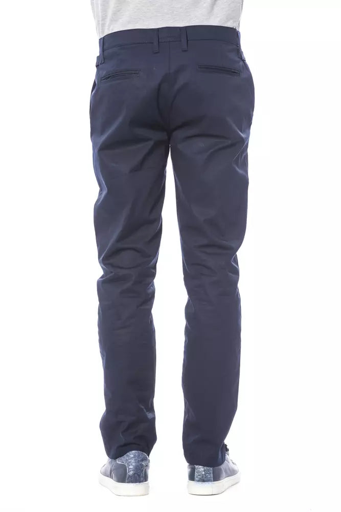 Verri Blue Polyester Men Pant - ClickThatClicks 