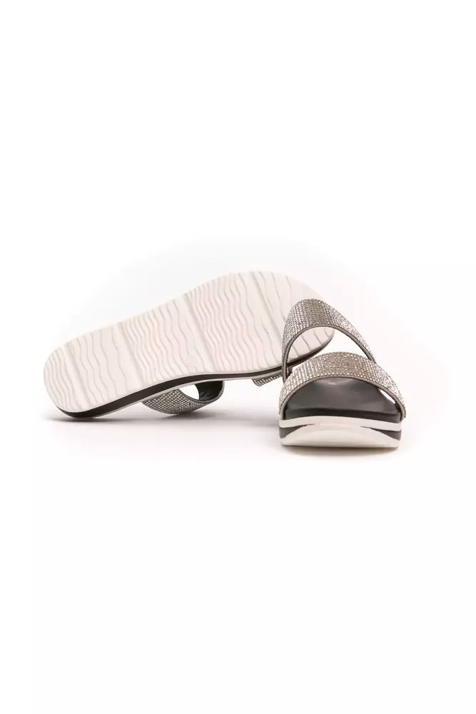 Péché Originel Silver Textile Women Sandal - ClickThatClicks 