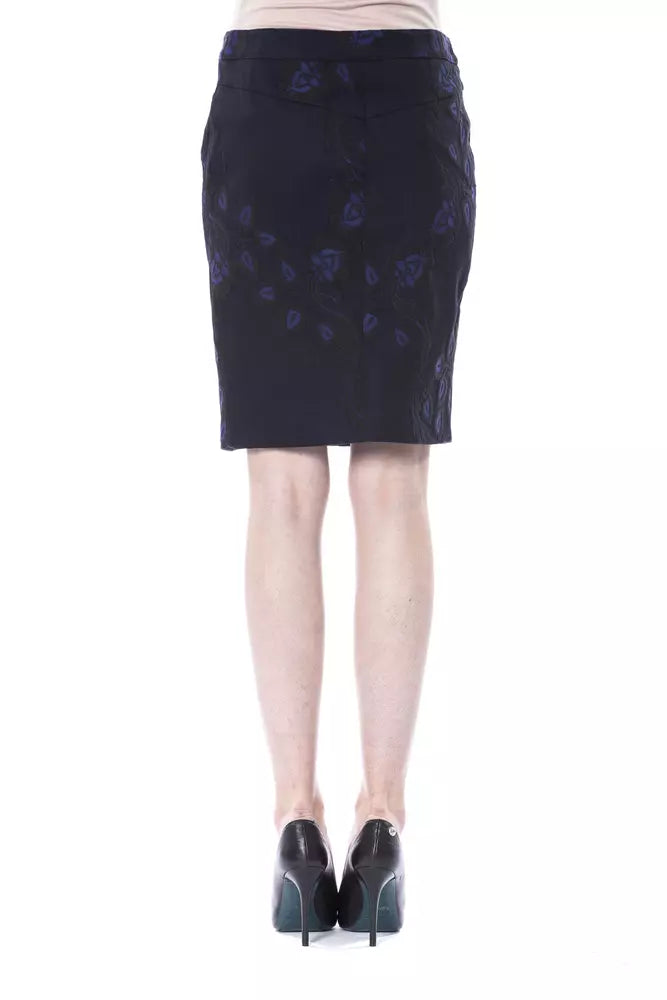 BYBLOS Blue Cotton Women Skirt - ClickThatClicks 