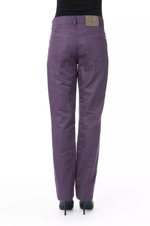 BYBLOS Purple Cotton Women Pant - ClickThatClicks 