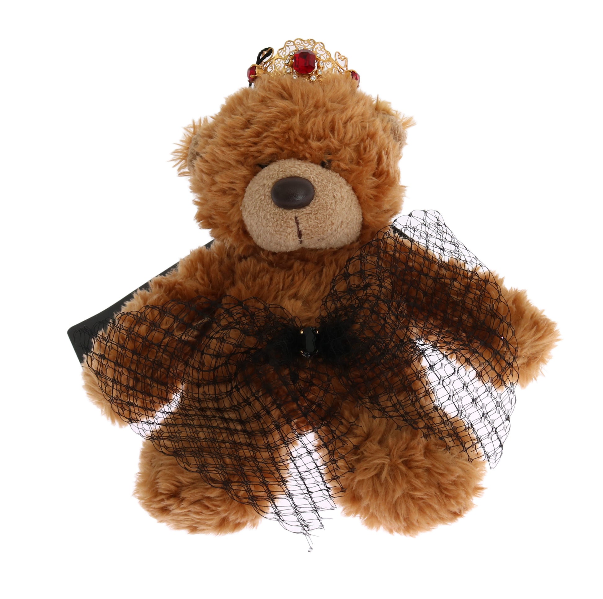 Dolce & Gabbana Teddy Bear Gold Crystal  Crown Tiara Diadem Hair Band - ClickThatClicks 