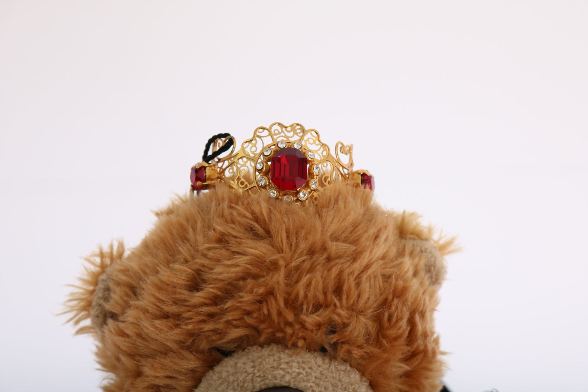 Dolce & Gabbana Teddy Bear Gold Crystal  Crown Tiara Diadem Hair Band - ClickThatClicks 