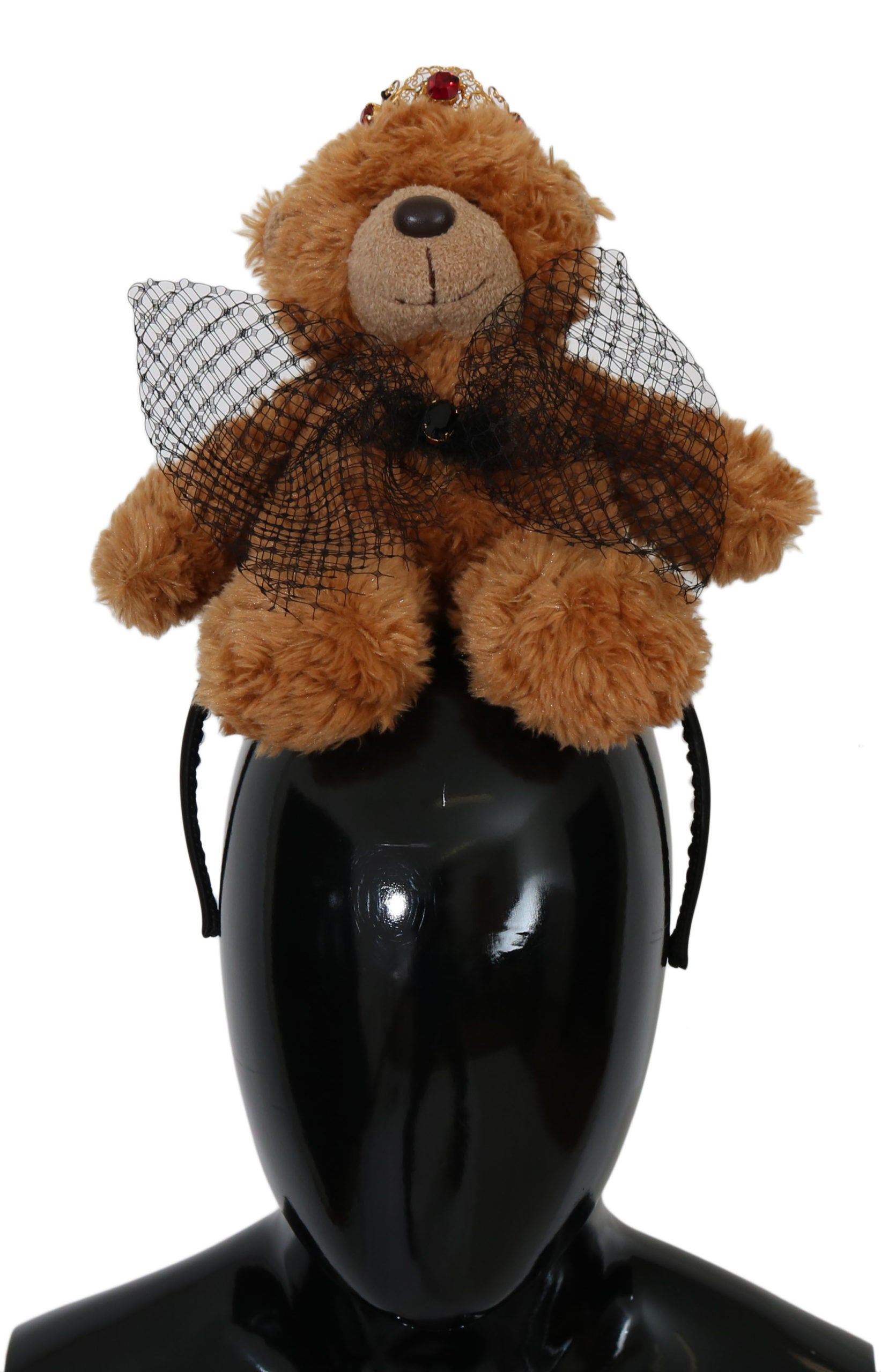 Dolce & Gabbana Teddy Bear Gold Crystal  Crown Tiara Diadem Hair Band - ClickThatClicks 