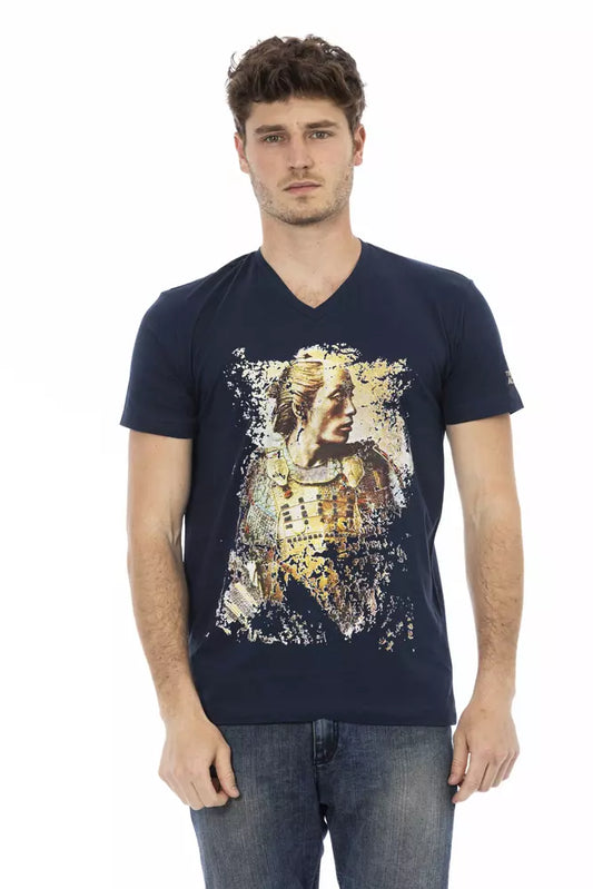 Trussardi Action Blue Cotton Men's T-Shirt - ClickThatClicks 