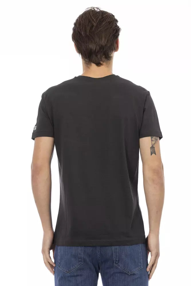 Trussardi Action Black Cotton Men's T-Shirt - ClickThatClicks 