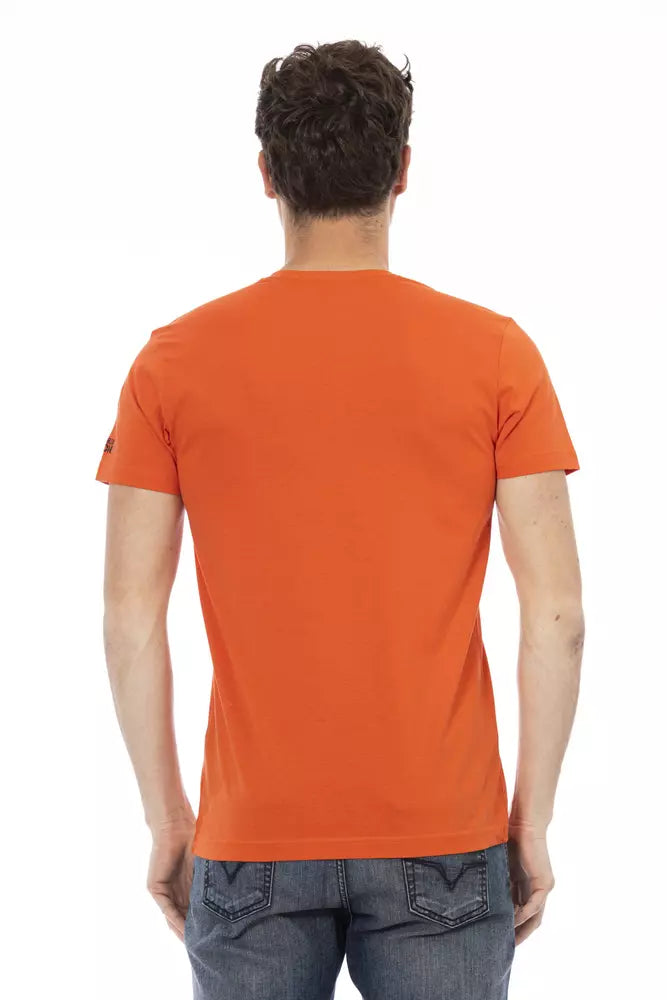 Trussardi Action Red Cotton Men T-Shirt - ClickThatClicks 