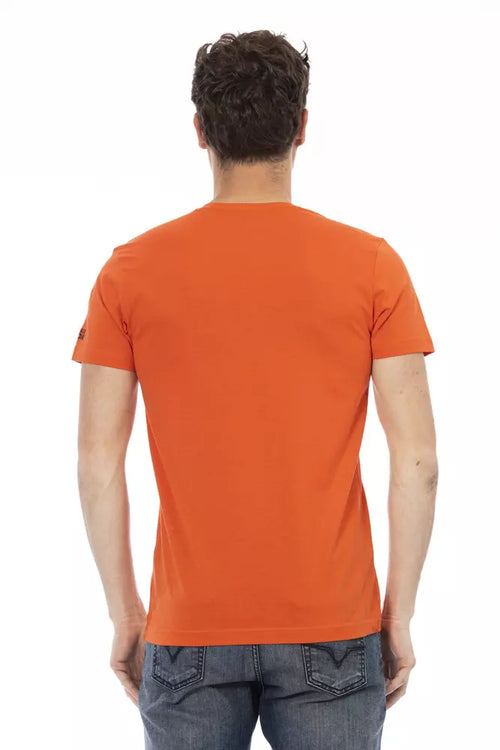 Trussardi Action Red Cotton Men T-Shirt - ClickThatClicks 