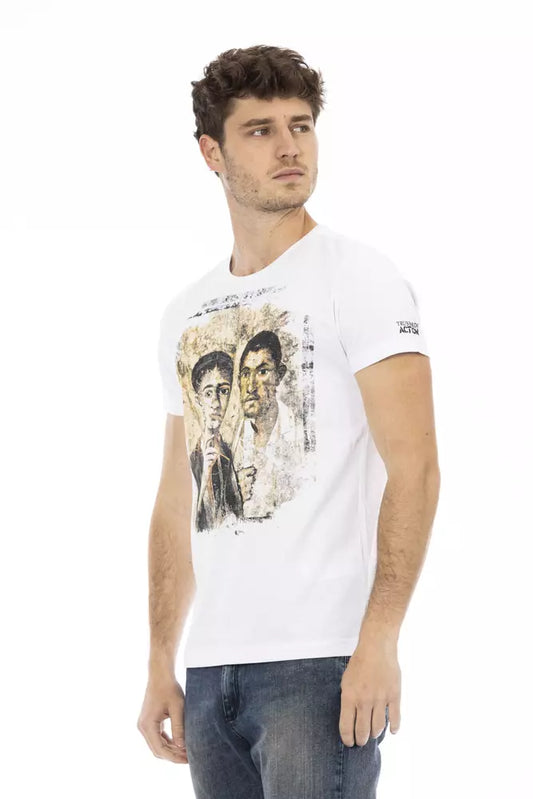 Trussardi Action White Cotton Men's T-Shirt - ClickThatClicks 