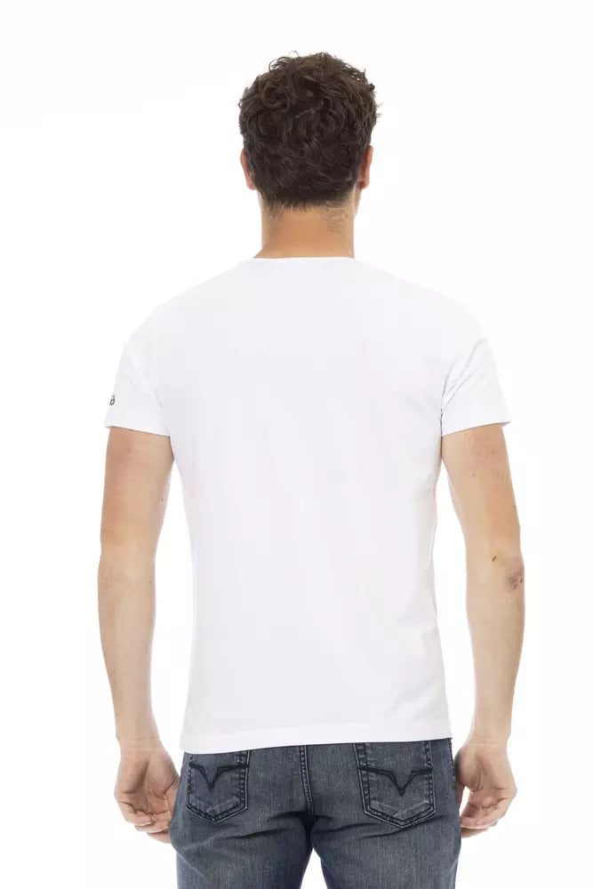 Trussardi Action White Cotton Men's T-Shirt - ClickThatClicks 