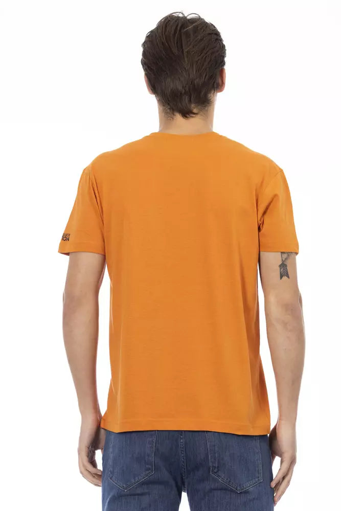 Trussardi Action Orange Cotton Men's T-Shirt - ClickThatClicks 