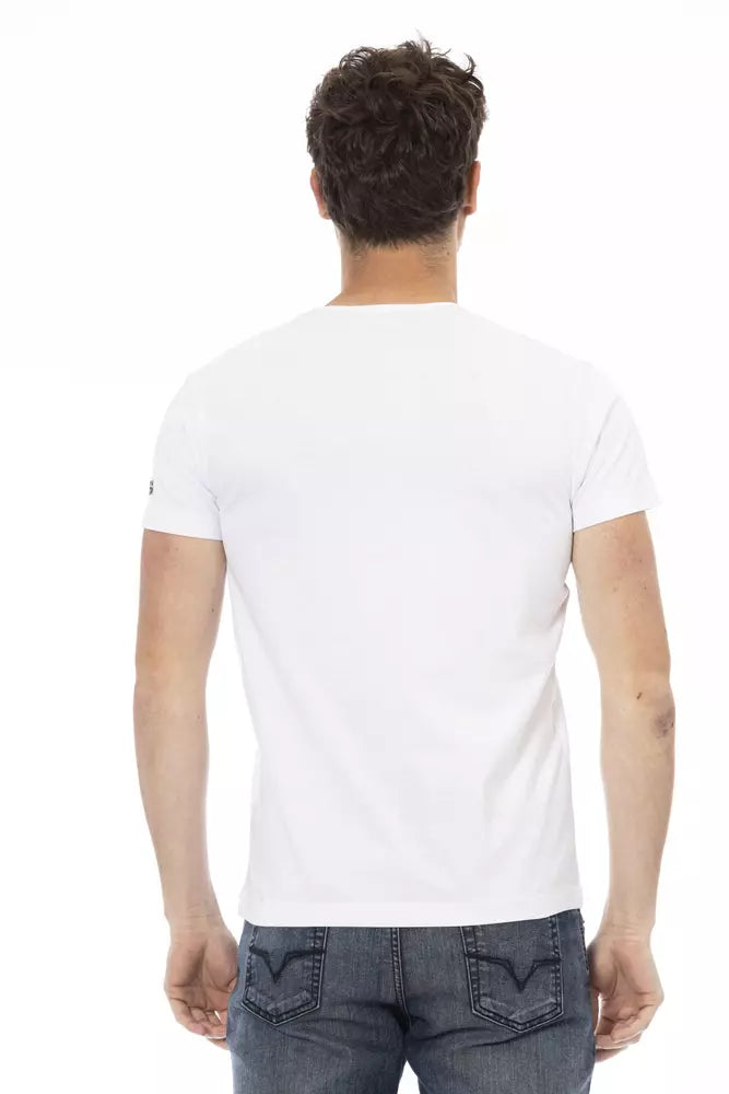 Trussardi Action White Cotton Men's T-Shirt - ClickThatClicks 