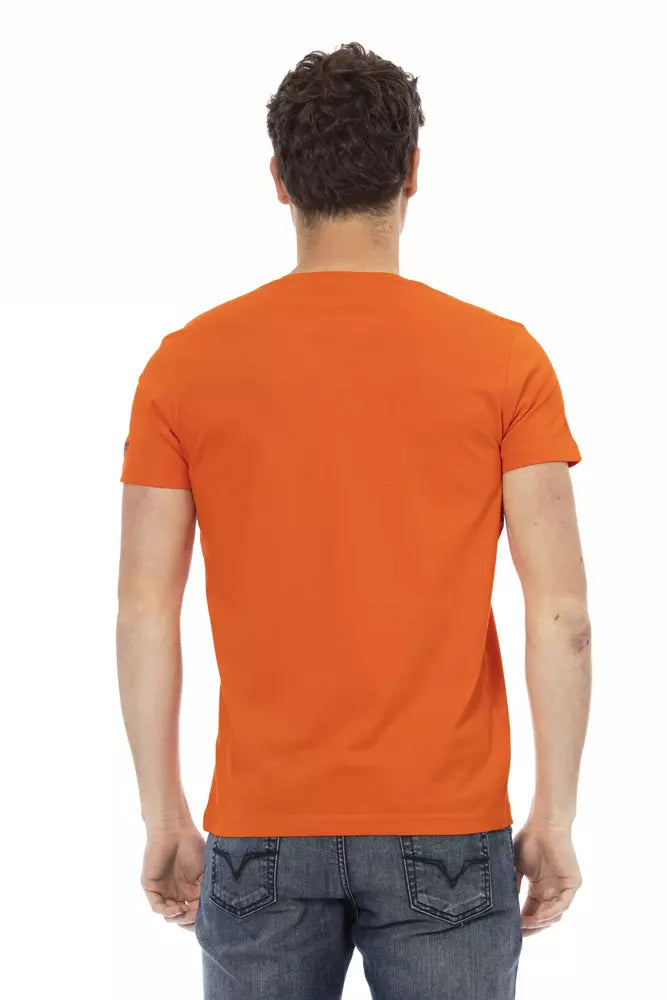 Trussardi Action Orange Cotton Men's T-Shirt - ClickThatClicks 