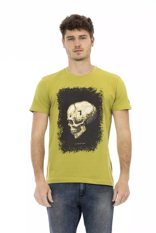 Trussardi Action Green Cotton Men T-Shirt - ClickThatClicks 
