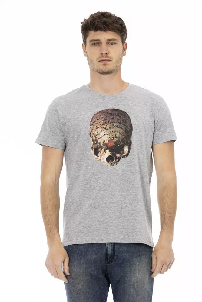 Trussardi Action Gray Cotton Men T-Shirt - ClickThatClicks 