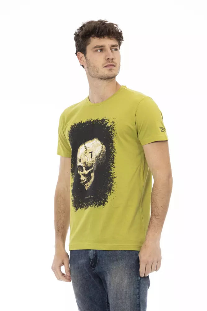 Trussardi Action Green Cotton Men T-Shirt - ClickThatClicks 